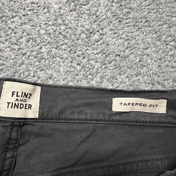 Flint & Tinder Pants Mens 33x30 Stretch Cotton Slim Fit Gray Khaki Jeans - Picture 5 of 10